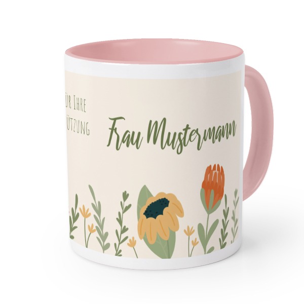 Farbige Tasse Rosa