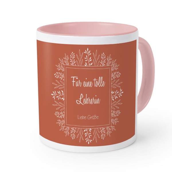 Farbige Tasse Rosa