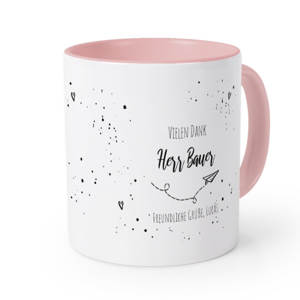 Farbige Tasse Rosa