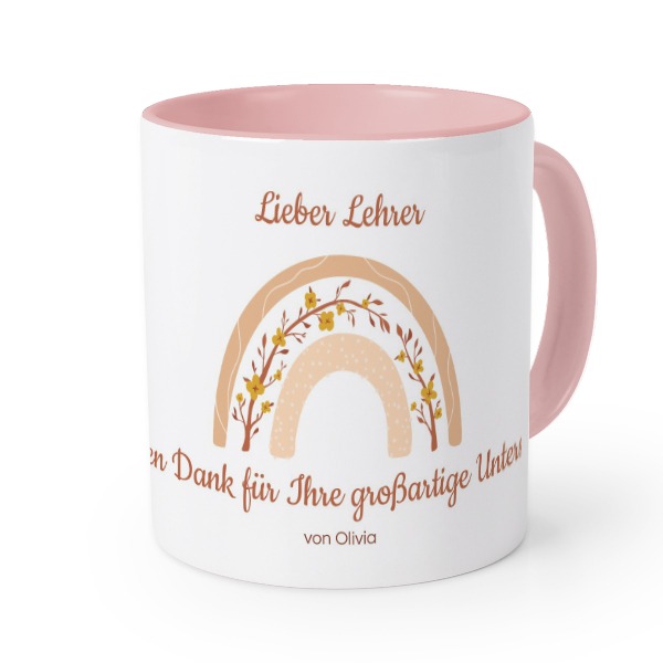 Farbige Tasse Rosa