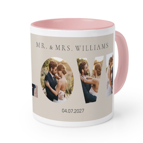 Farbige Tasse Rosa