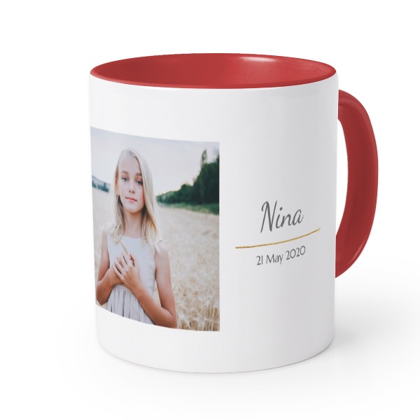 Mugg med färg röd