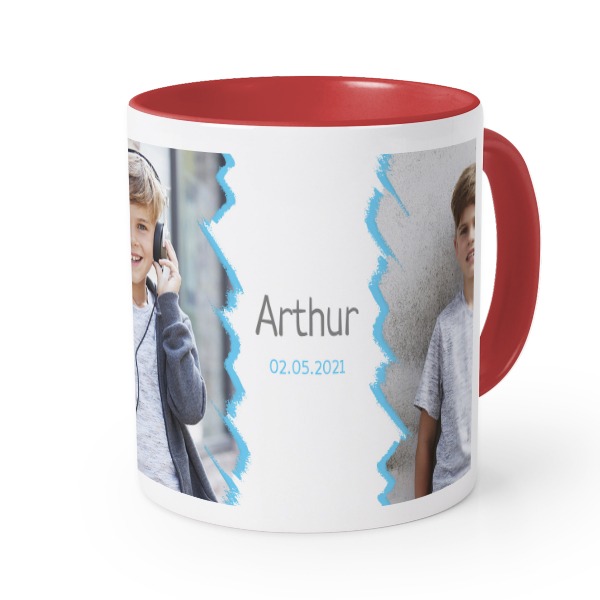 Mugg med färg röd