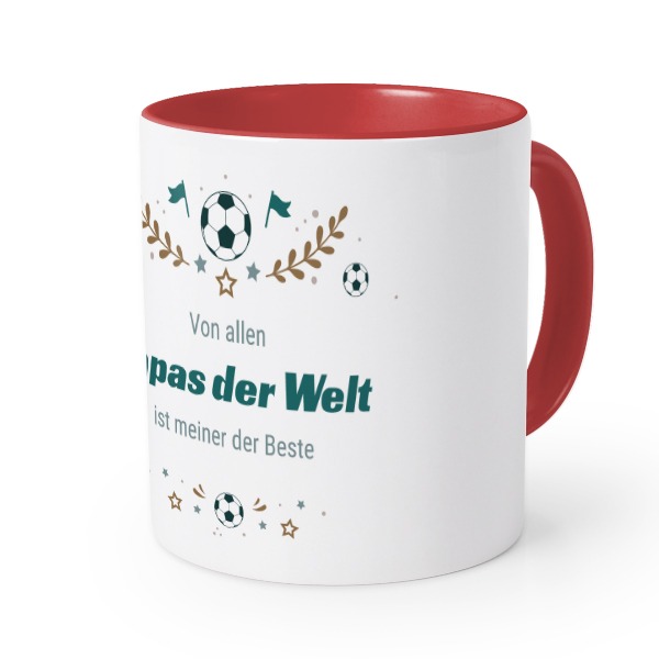 Farbige Tasse rot