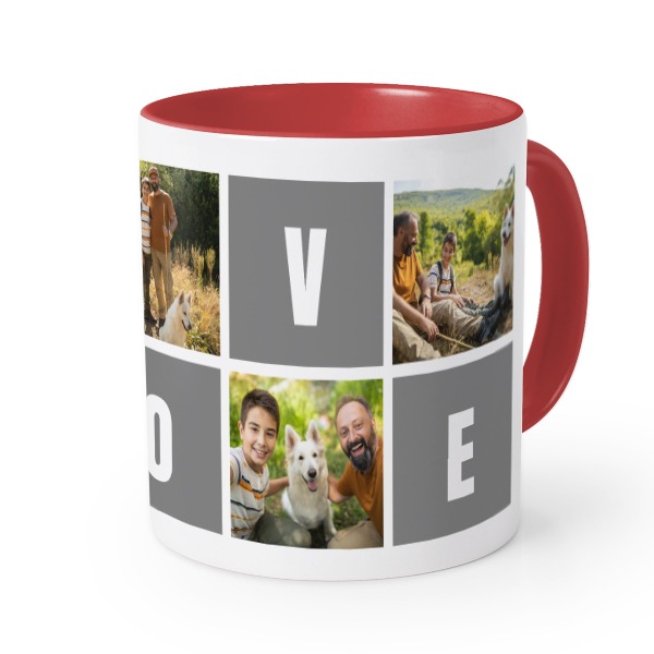 Farbige Tasse rot