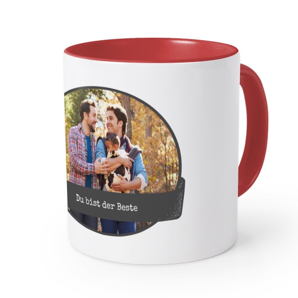 Farbige Tasse rot