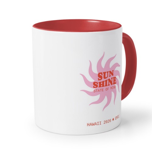 Farvet krus rød Farvet krus rød