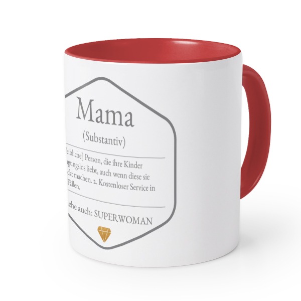 Farbige Tasse rot Farbige Tasse rot