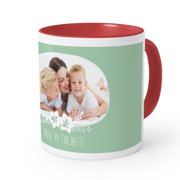 Gekleurde mok rood