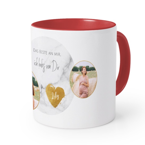 Farbige Tasse rot