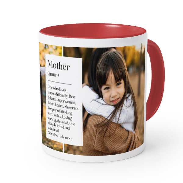 Gekleurde mok rood