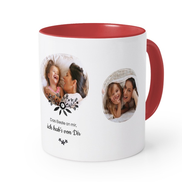 Farbige Tasse rot