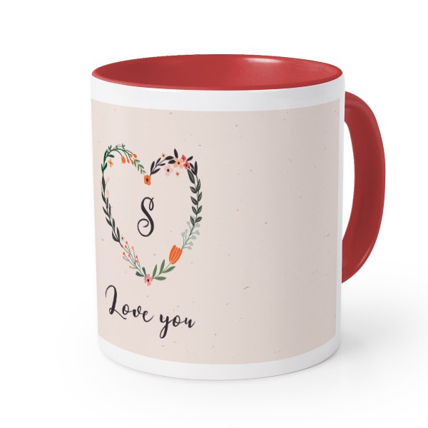 Farbige Tasse rot