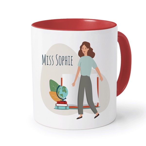 Farbige Tasse rot
