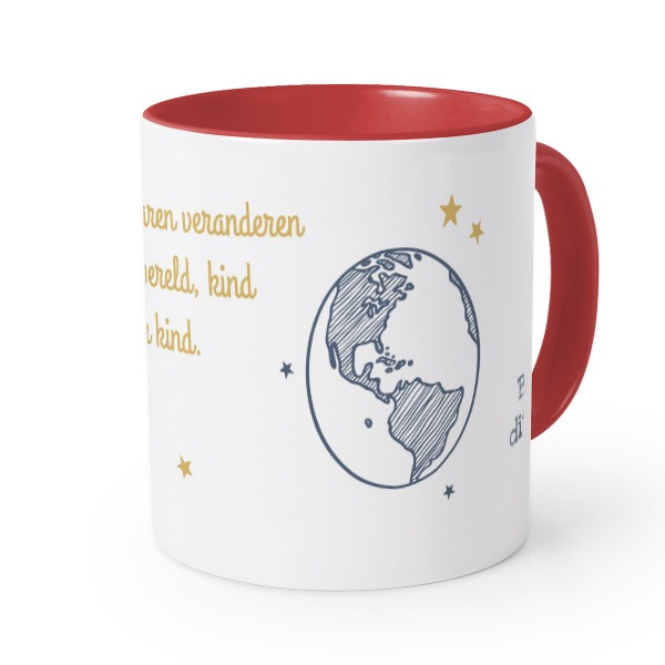 Gekleurde Mok rood