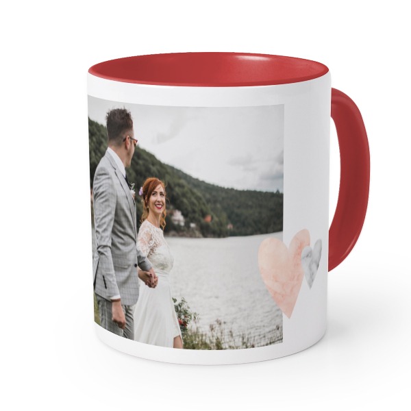 Mugg med färg röd