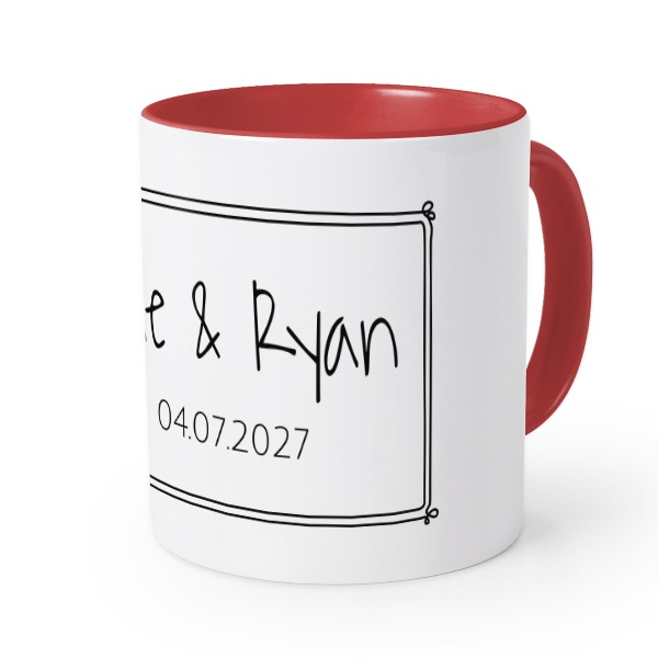 Farbige Tasse rot