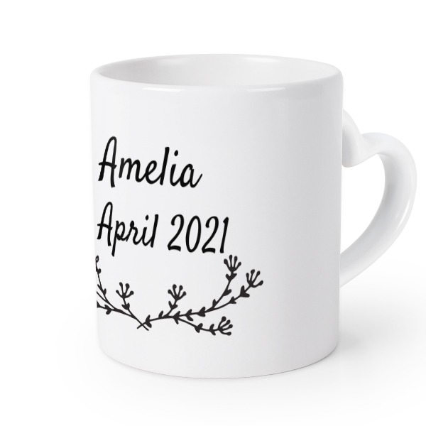 Mug anse en coeur