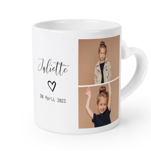 Mug anse en coeur