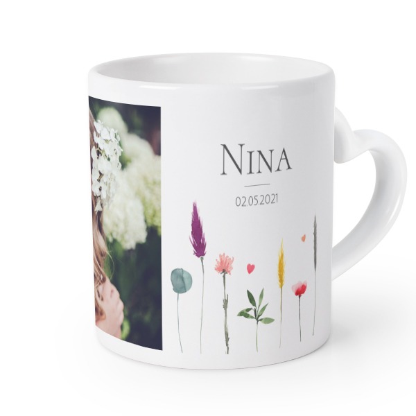 Mug anse en coeur