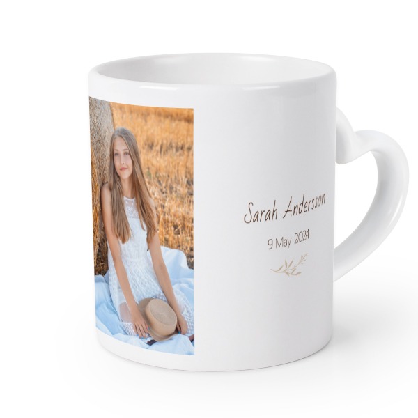 Herztasse mit Foto personalisiert