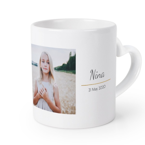 Herztasse mit Foto personalisiert