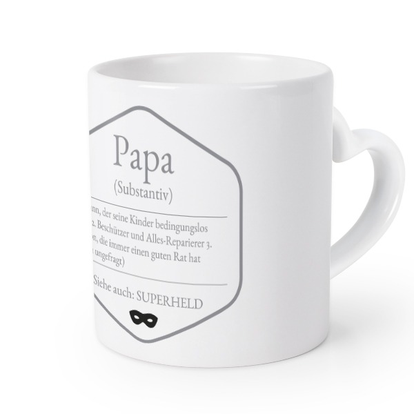 Herztasse mit Foto personalisiert