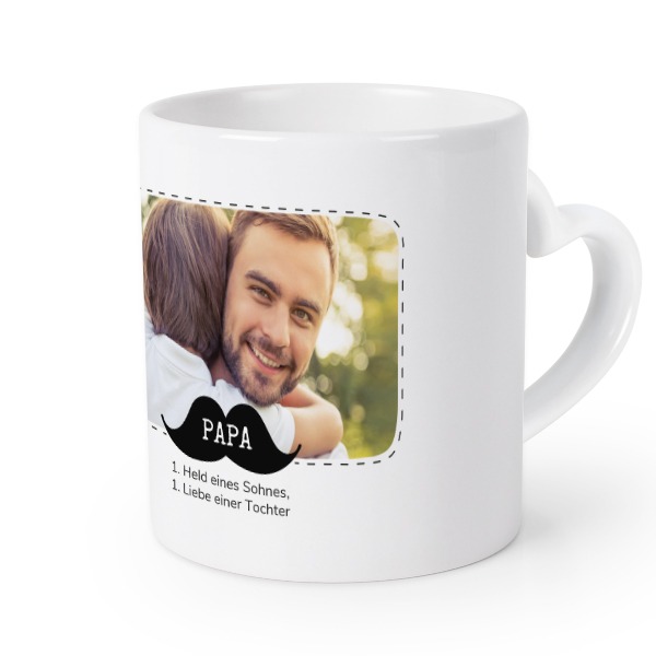 Herztasse mit Foto personalisiert