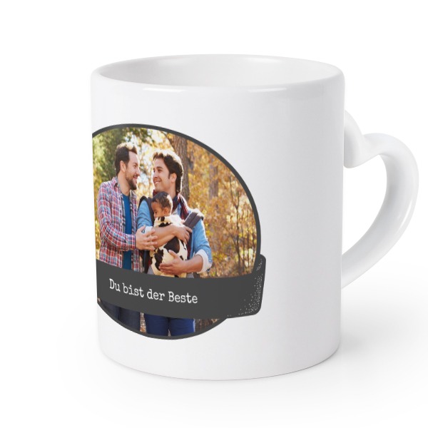 Herztasse mit Foto personalisiert