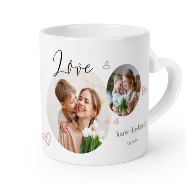 Mug anse en coeur