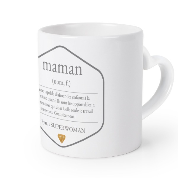 Mug anse en coeur