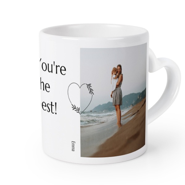 Mug anse en coeur