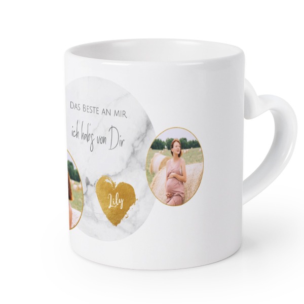 Herztasse mit Foto personalisiert