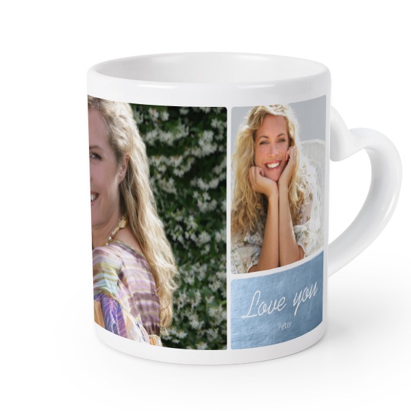 Herztasse mit Foto personalisiert