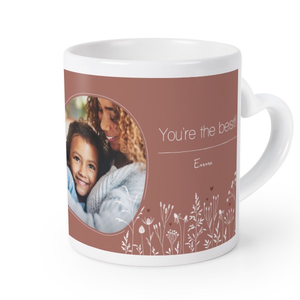 Mug anse en coeur