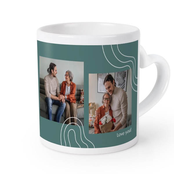 Mug anse en coeur