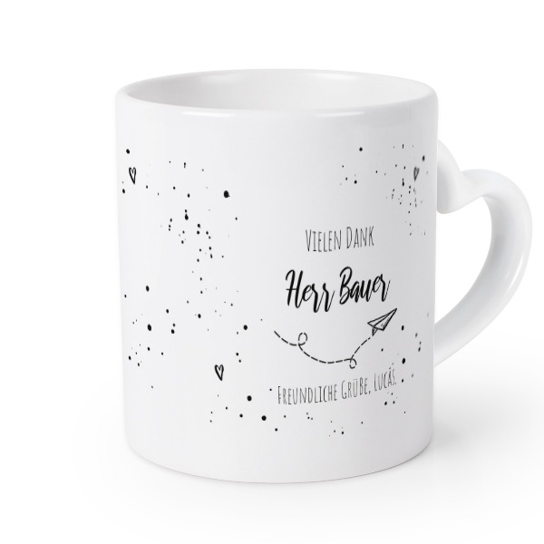 Herztasse mit Foto personalisiert