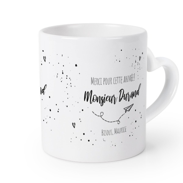 Mug anse en coeur