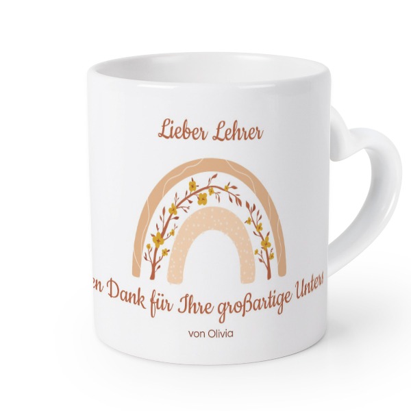 Herztasse mit Foto personalisiert