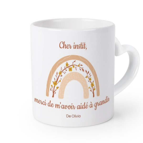 Mug anse en coeur