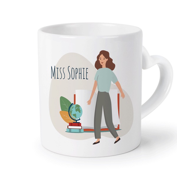 Mug anse en coeur