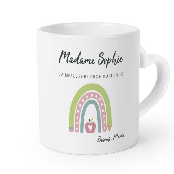 Mug anse en coeur