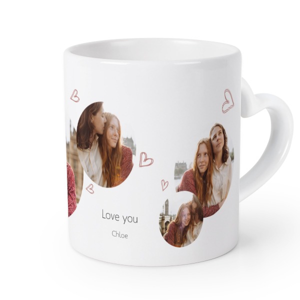 Mug anse en coeur