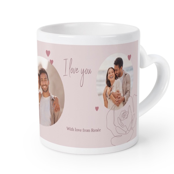 Mug anse en coeur