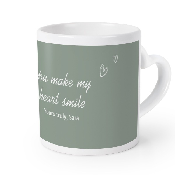 Mug anse en coeur