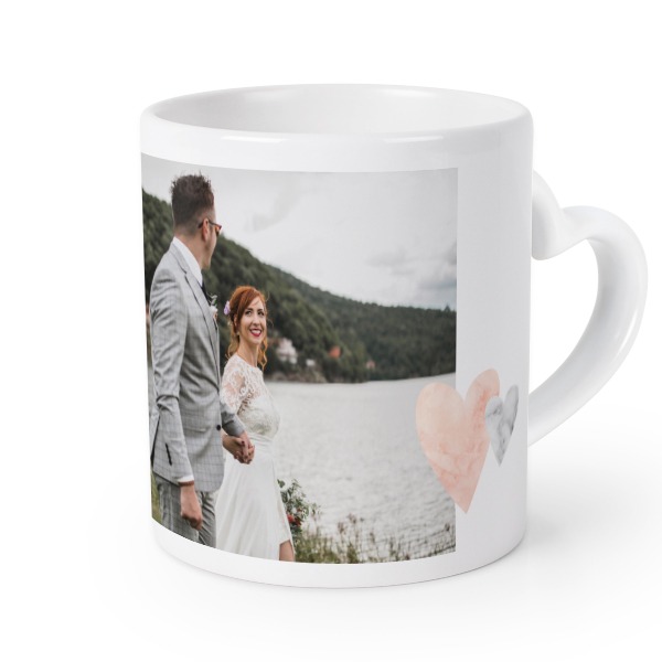 Mug anse en coeur