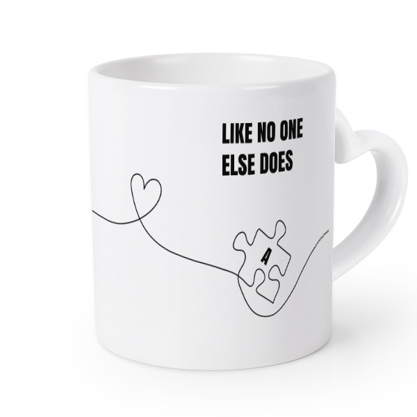 Mug anse en coeur