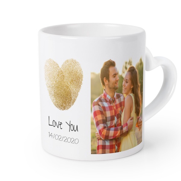 Mug anse en coeur