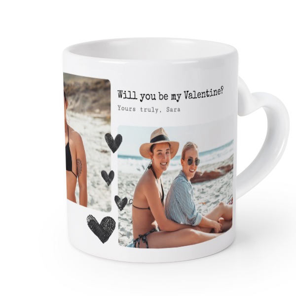 Mug anse en coeur