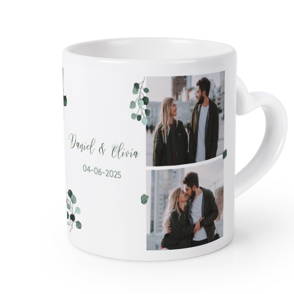 Mug anse en coeur